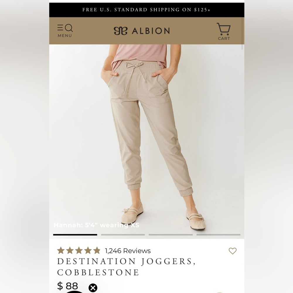 Albion Fit Women's Destination Joggers size small tall